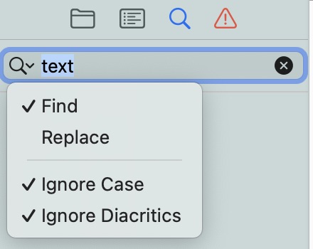 search context menu